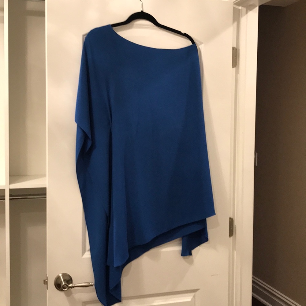 Blue one shoulder dress